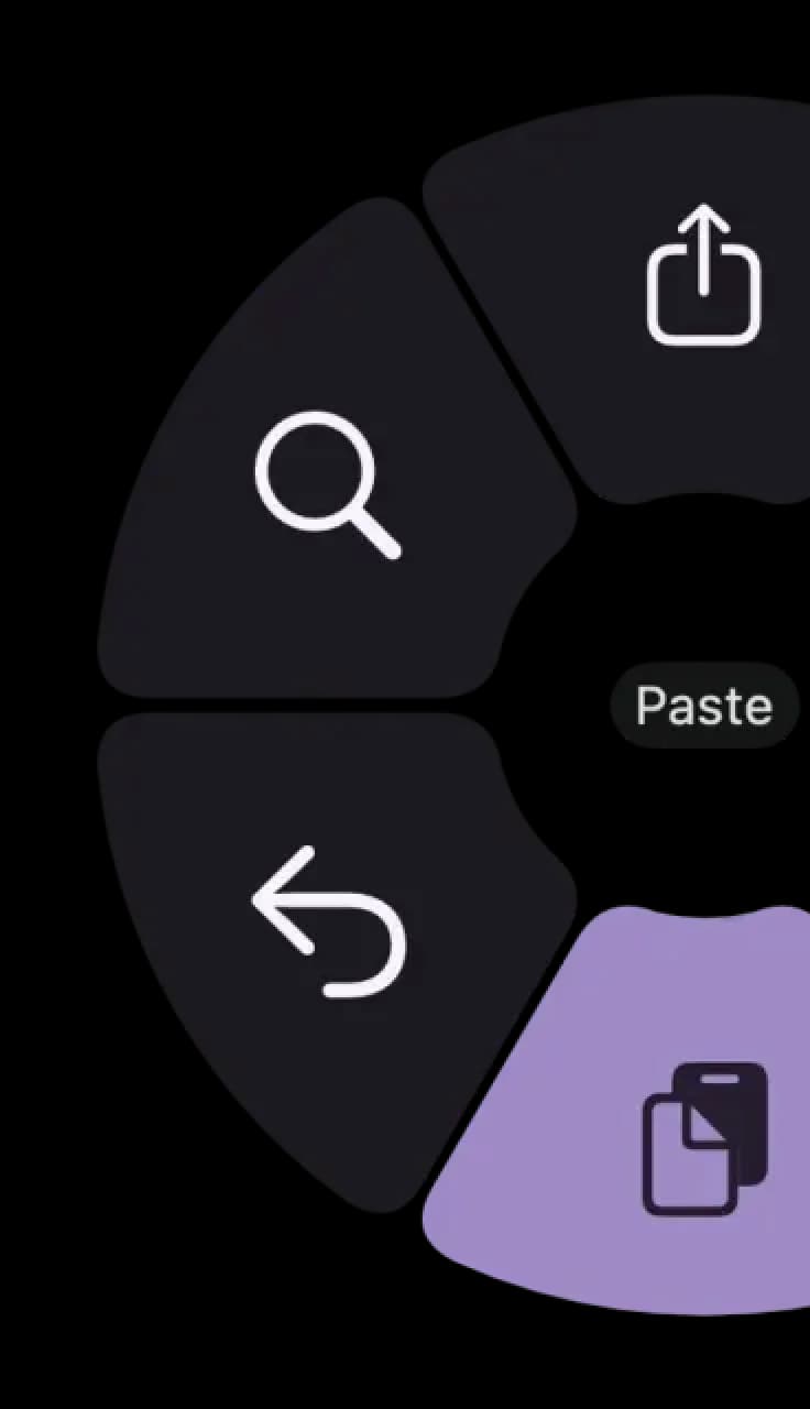 Pie Menu with shortcuts