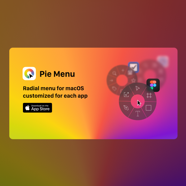 Pie Menu - Radial menu for mac customized for each app